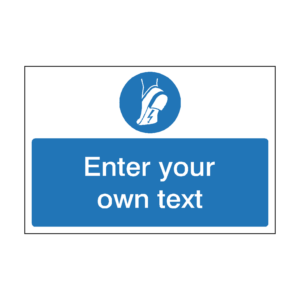 Anti-Static Footwear Custom Sign Landscape | Safety-Label.co.uk