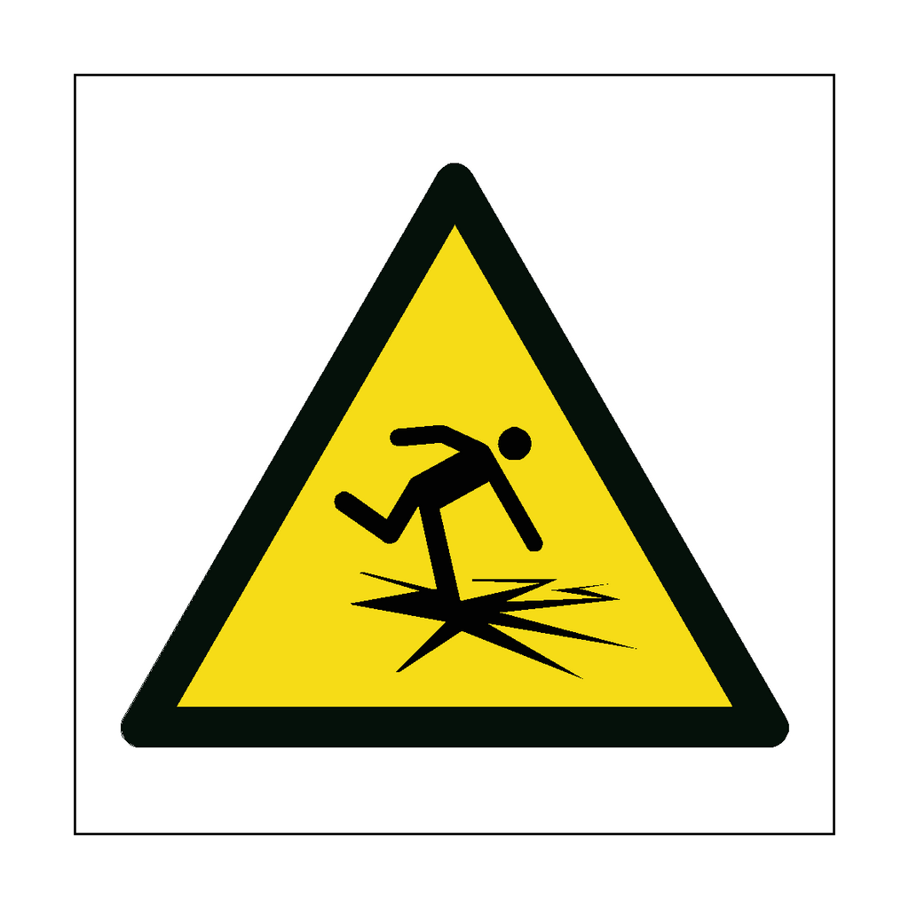 Thin Ice Hazard Symbol Sign | Safety-Label.co.uk