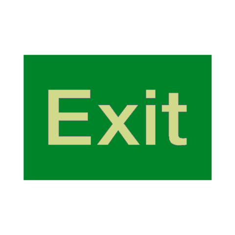 Exit Photoluminescent Sticker | Safety-Label.co.uk