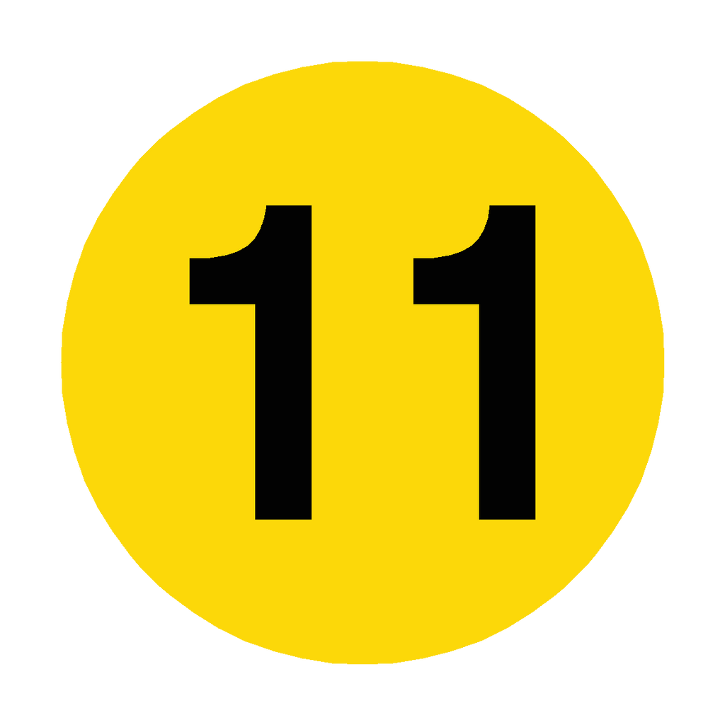 Number 11 Floor Marker | Safety-Label.co.uk