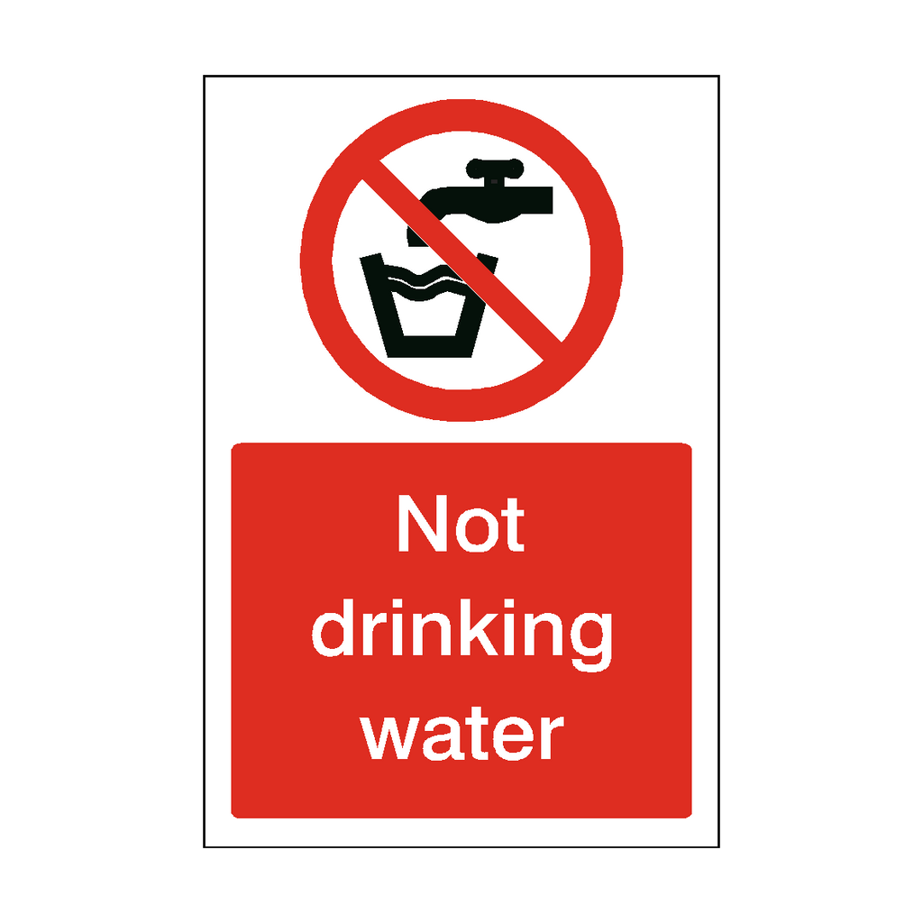 Not Drinking Water Alternate Sticker | Safety-Label.co.uk