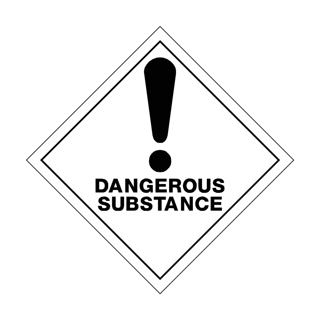 Dangerous Substance Exclamation Sticker | Safety-Label.co.uk
