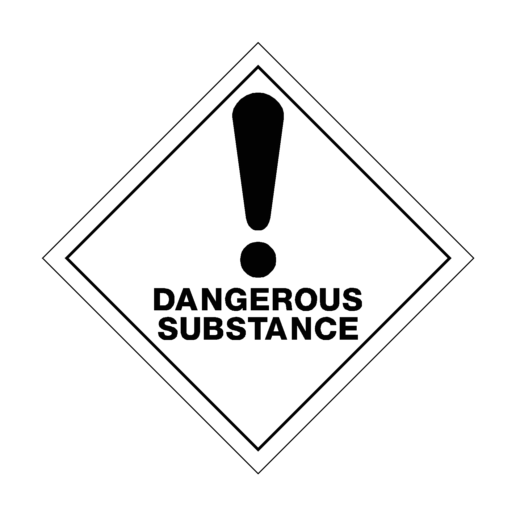 Dangerous Substance Exclamation Sticker | Safety-Label.co.uk
