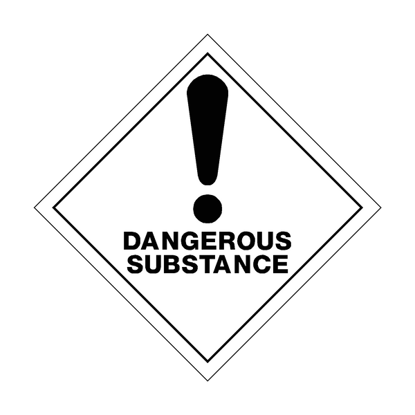 Dangerous Substance Exclamation Sticker | Safety-Label.co.uk