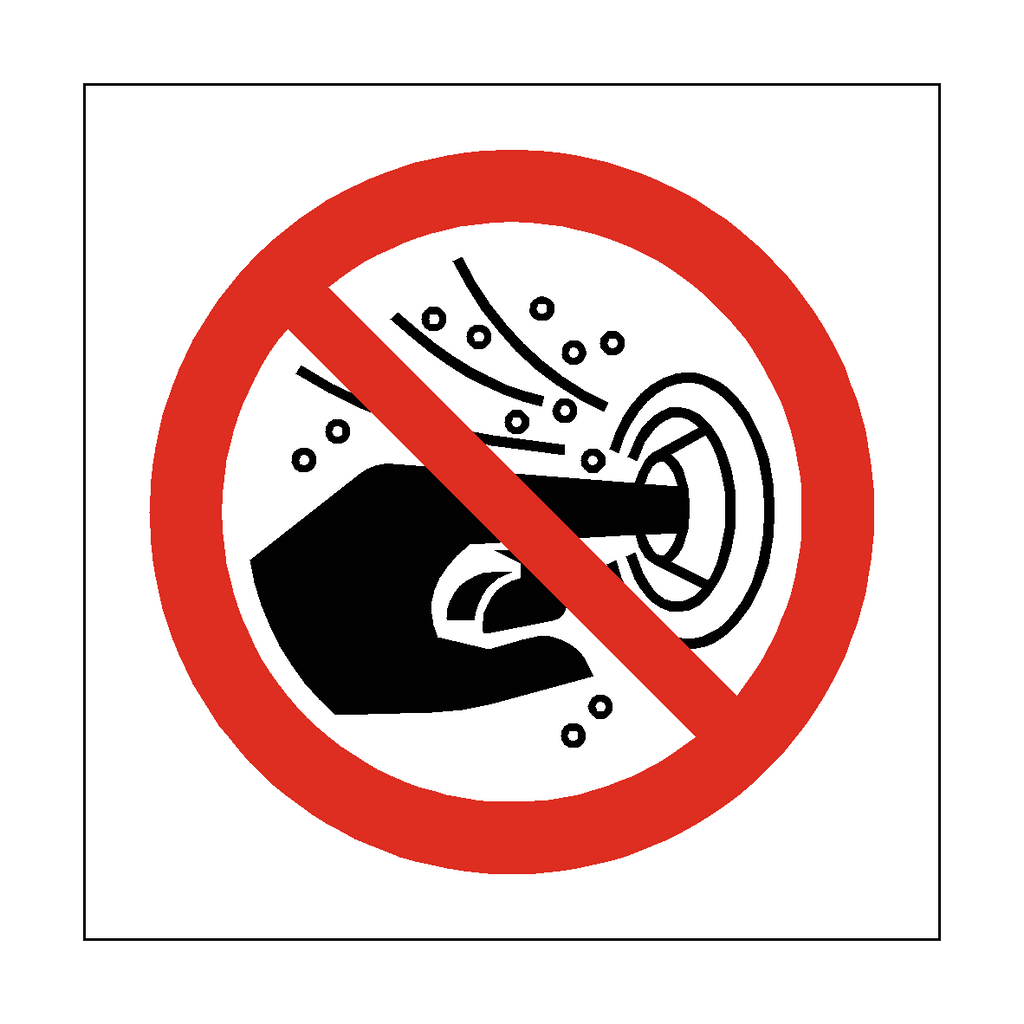 Do Not Put Finger In Nozzle Symbol Label | Safety-Label.co.uk