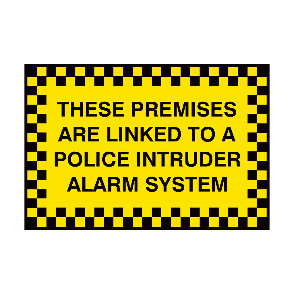 Premises Linked To Police Security Sticker | Safety-Label.co.uk