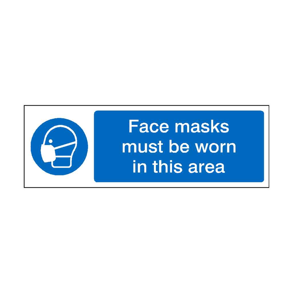 Mask Table Sign Face Masks Must Be Worn In This Area Sign