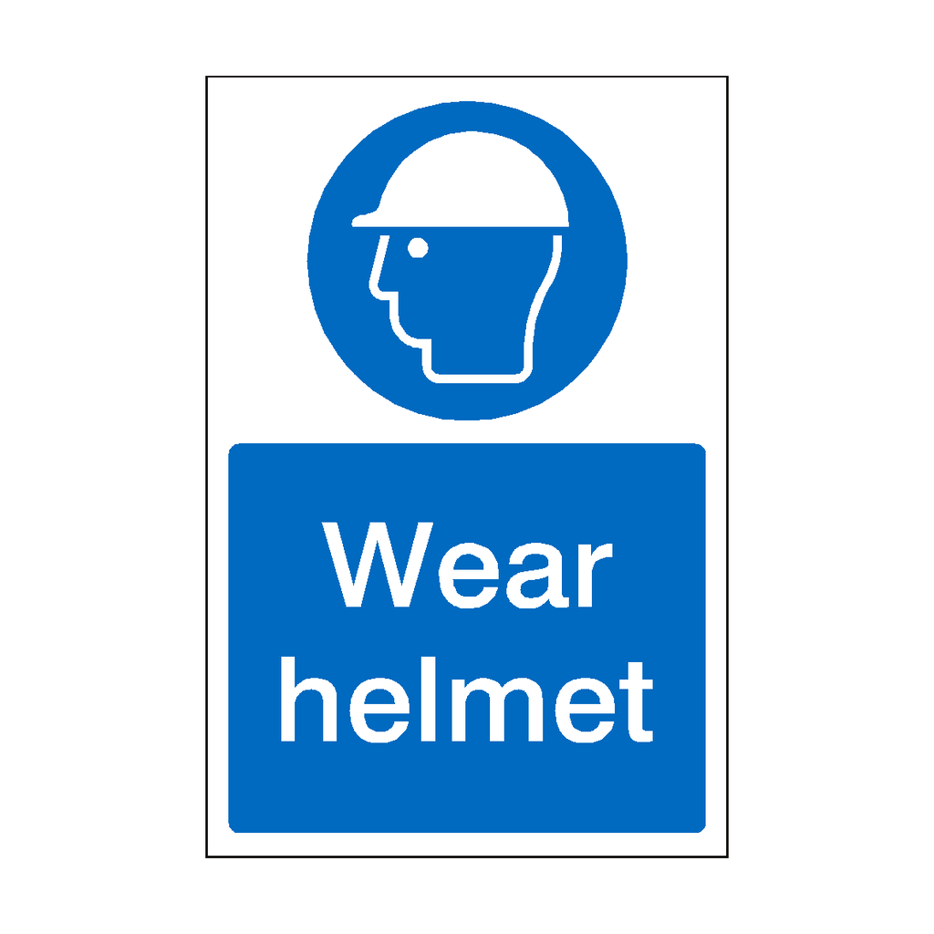 Wear Helmet Sign | Safety-Label.co.uk