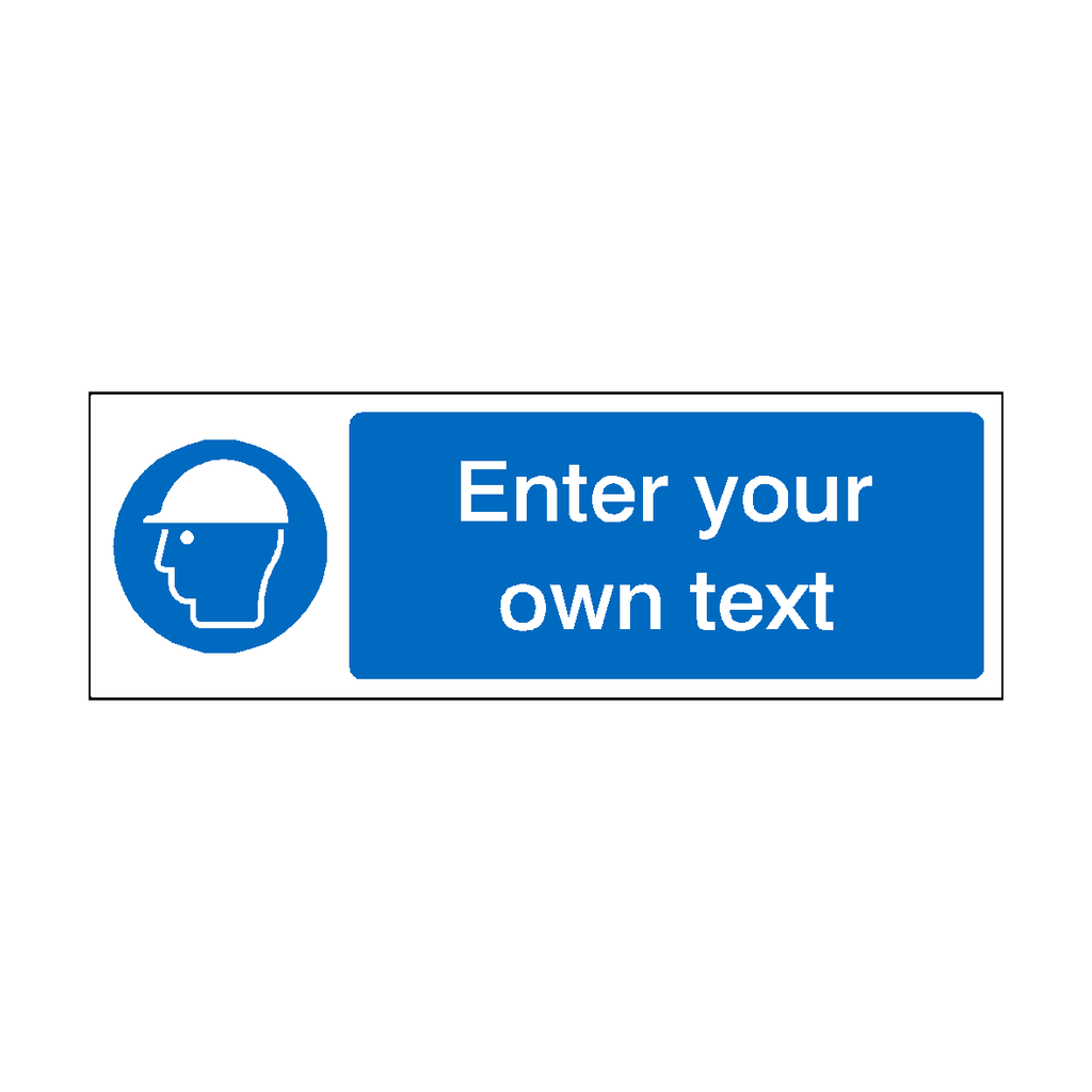 Wear Hard Hat Custom Sign | Safety-Label.co.uk