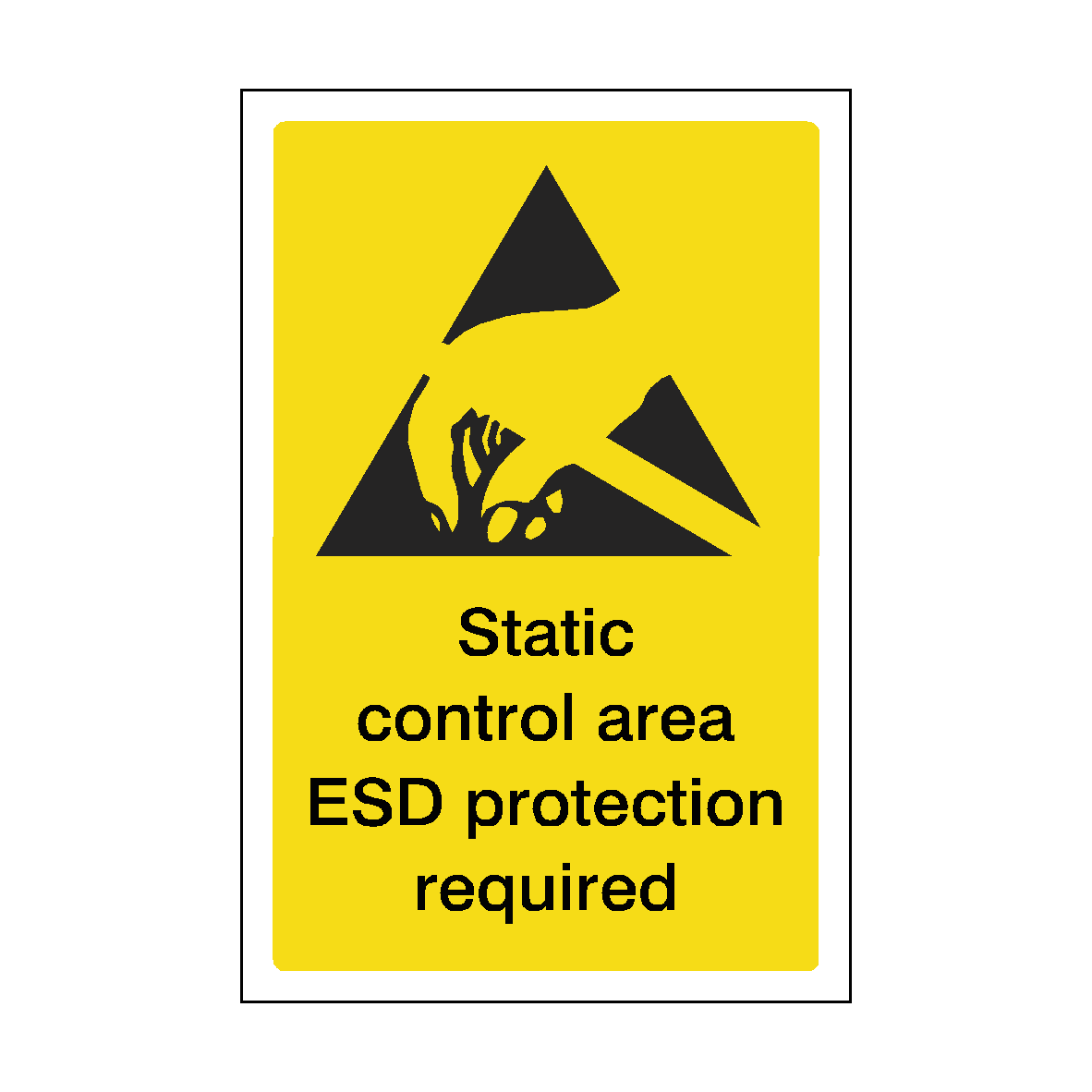 Static Control Area ESD Protection Required Sticker | Safety-Label.co.uk