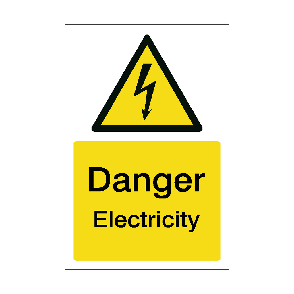 Danger Electricity Safety Sign | Safety-Label.co.uk