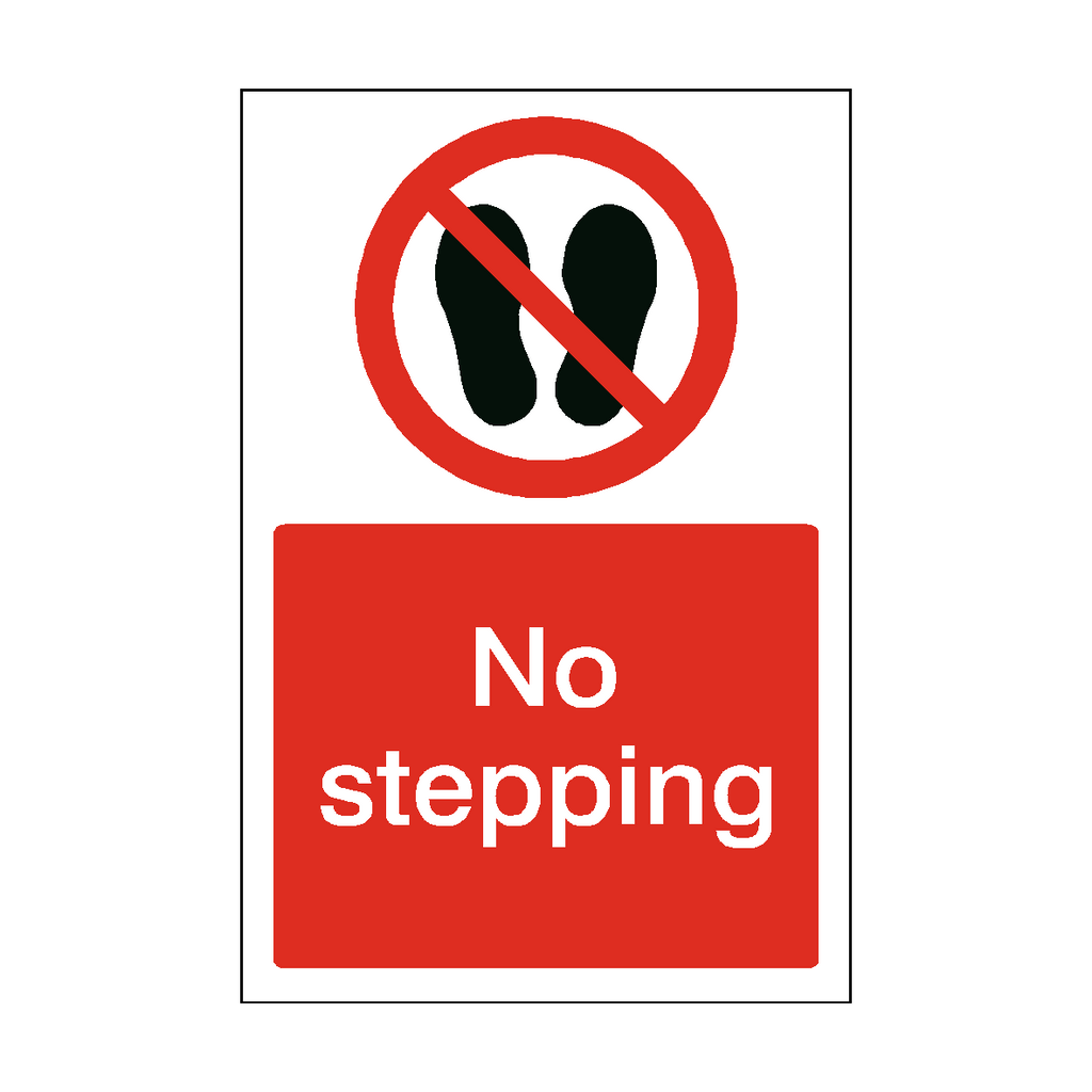 No Stepping Sticker