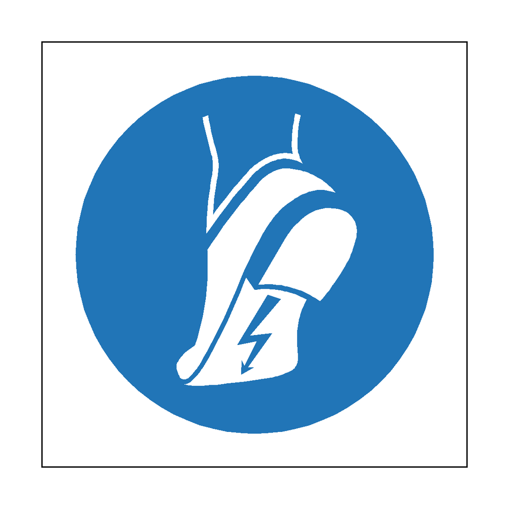 Wear Anti-Static Footwear Symbol Sign | Safety-Label.co.uk