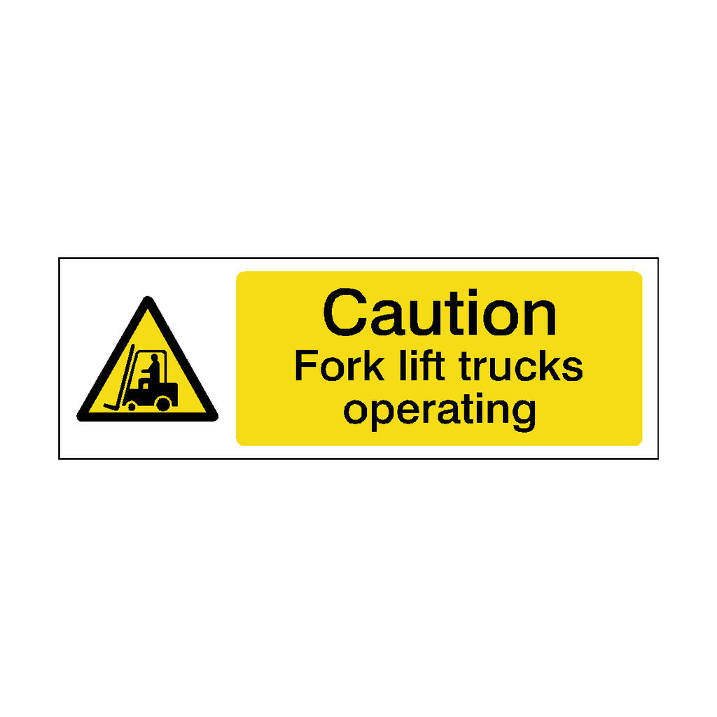 Caution Fork Lift Truck Operating Label