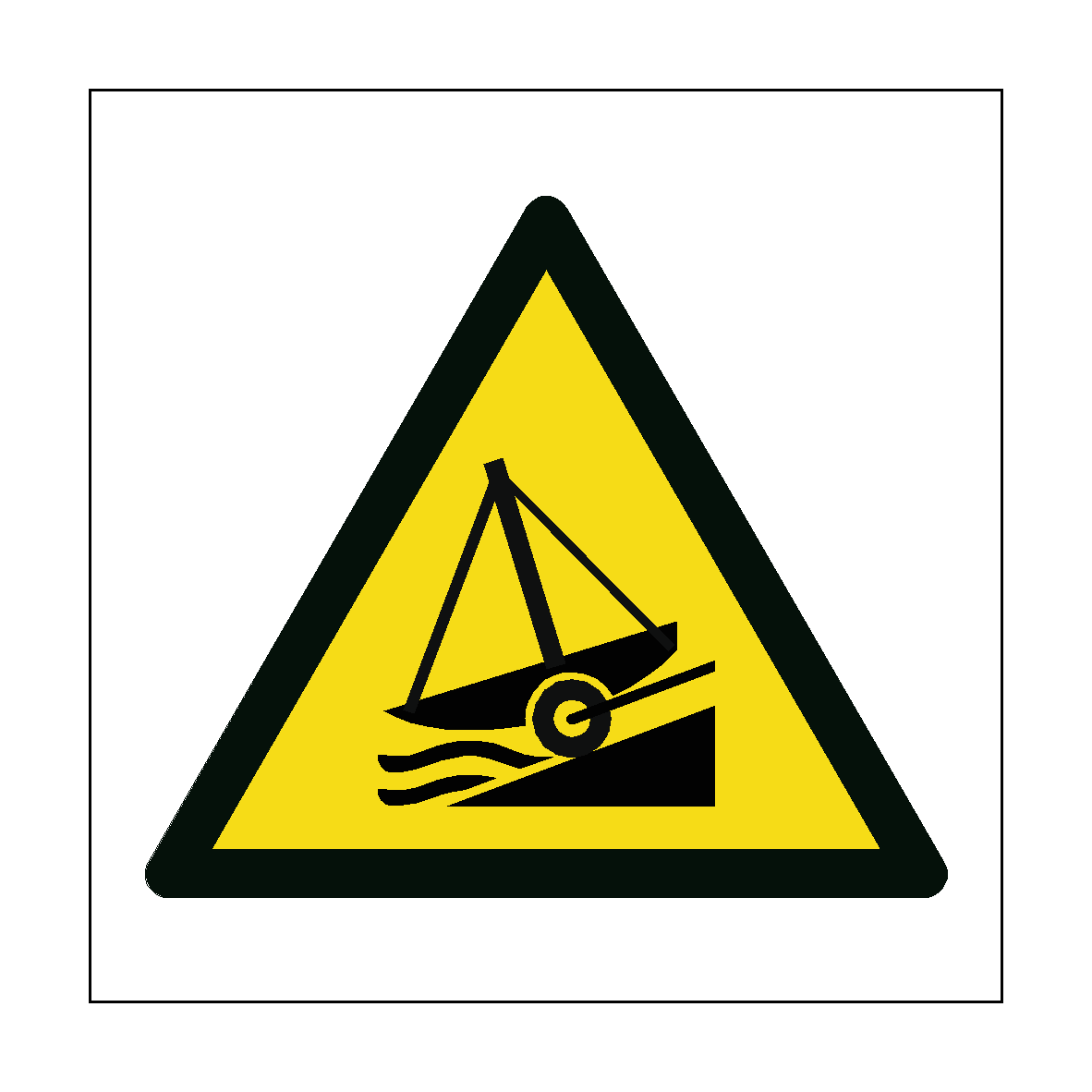 Slipway Hazard Symbol Sign