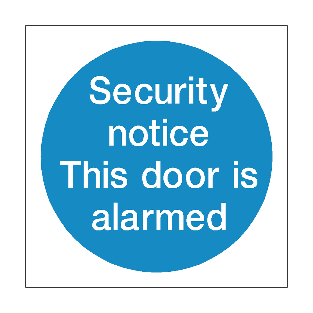 Security Notice Alarm Door Sticker | Safety-Label.co.uk