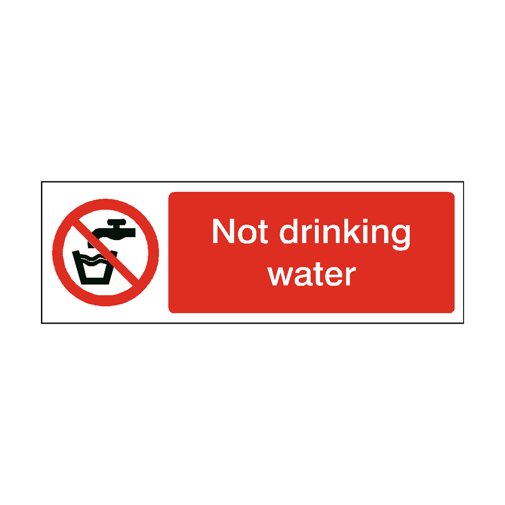Not Drinking Water Alternate Safety Sign | Safety-Label.co.uk