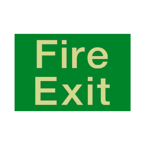 Fire Exit Photoluminescent Sticker | Safety-Label.co.uk
