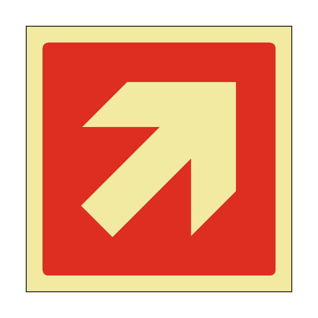 Photoluminescent Arrow Safety Sticker Up Right