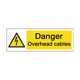 Overhead Cables Label | Safety-Label.co.uk