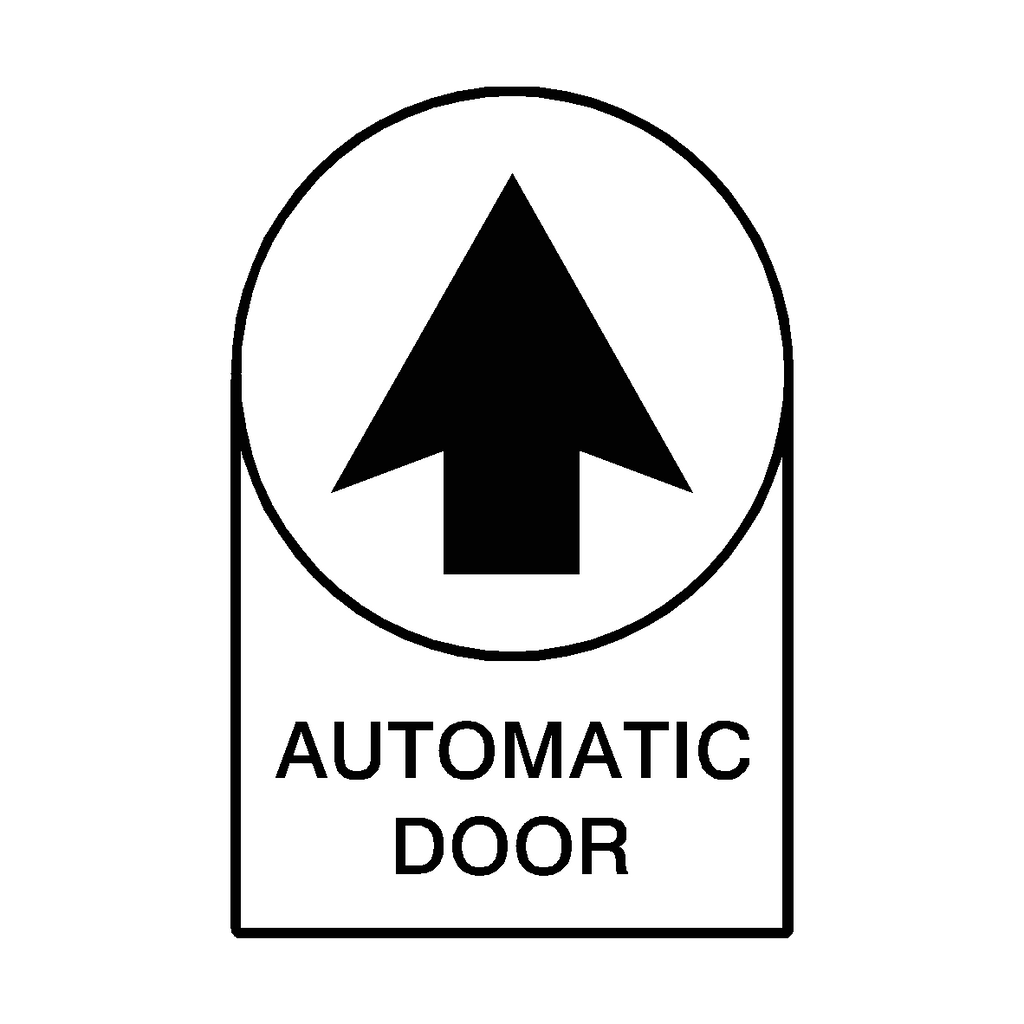 Automatic Door Arrow Sticker