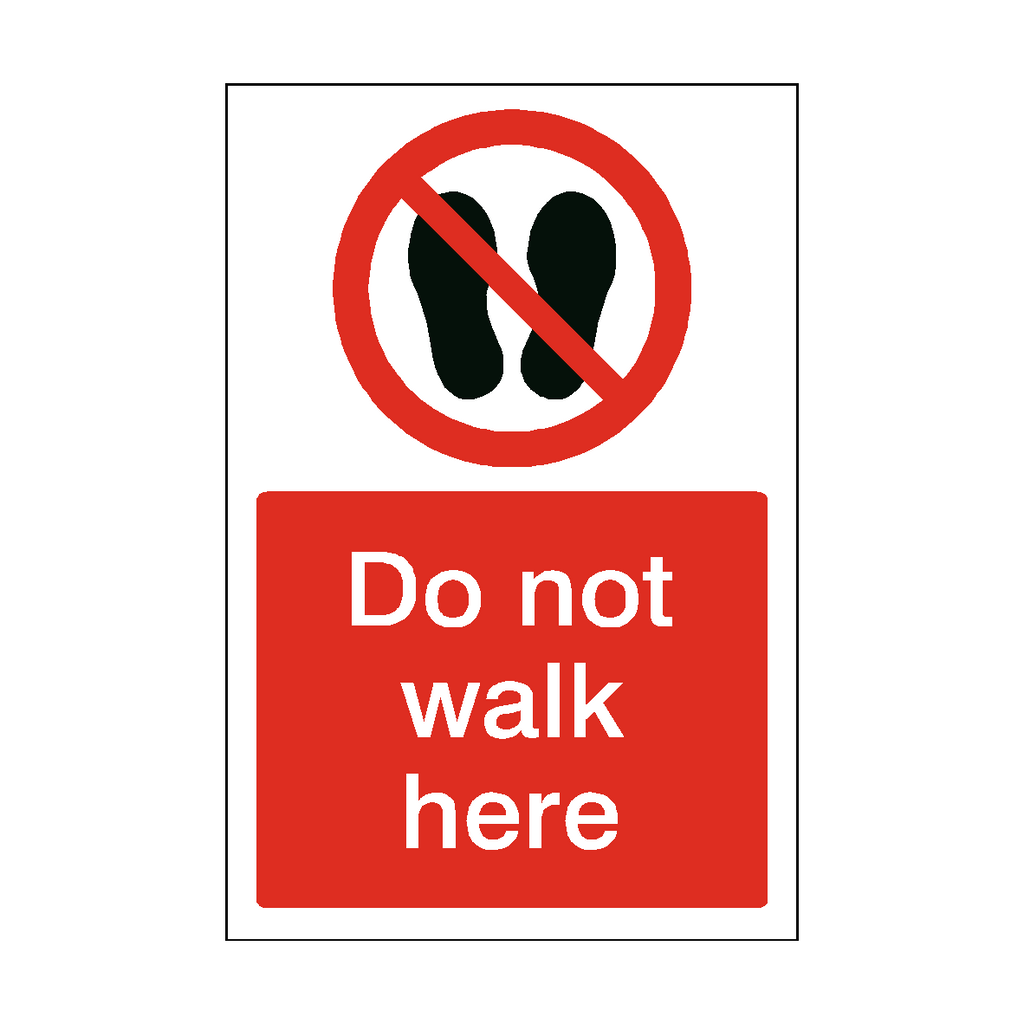 Do Not Walk Here Sticker