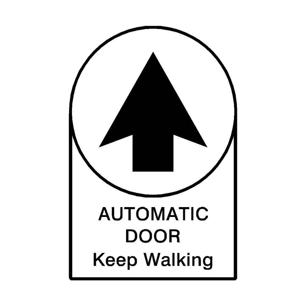 Automatic Door Keep Walking Arrow Sticker