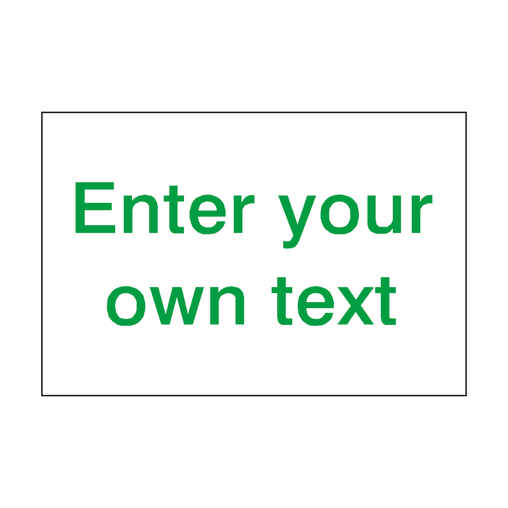 Custom Sticker Green Landscape | Safety-Label.co.uk