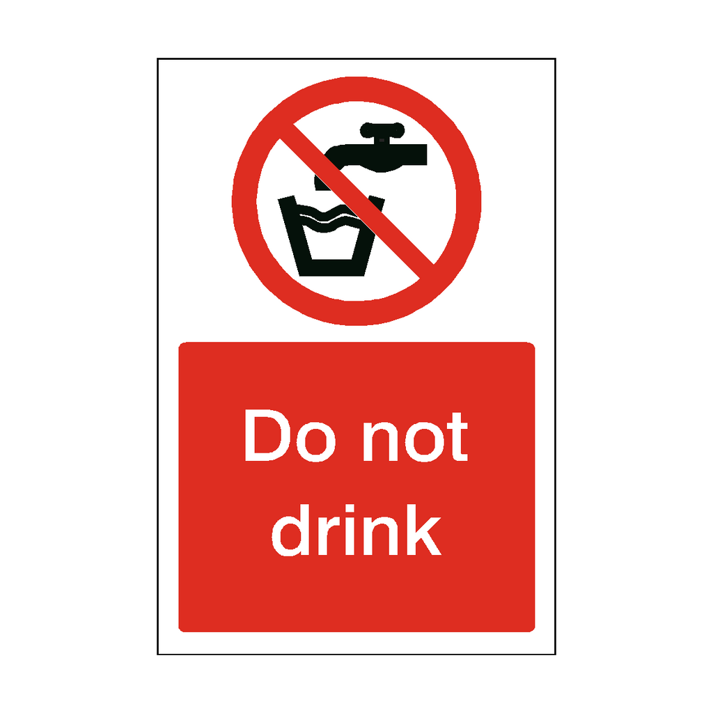 Do Not Drink Sticker | Safety-Label.co.uk