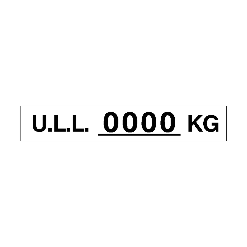 U.L.L Sign Kg White Custom Weight