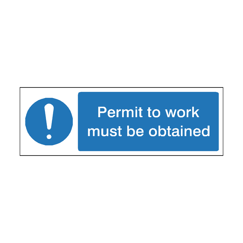 Permit Must Be Obtained Label | Safety-Label.co.uk