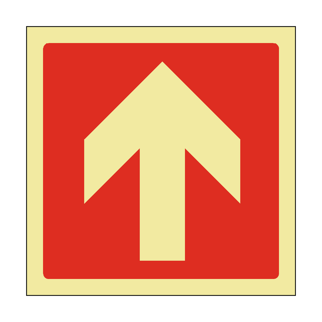 Photoluminescent Arrow Safety Sticker Up