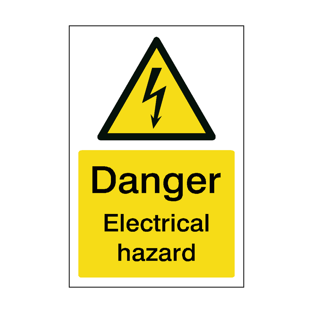 Danger Electrical Hazard Sticker | Safety-Label.co.uk