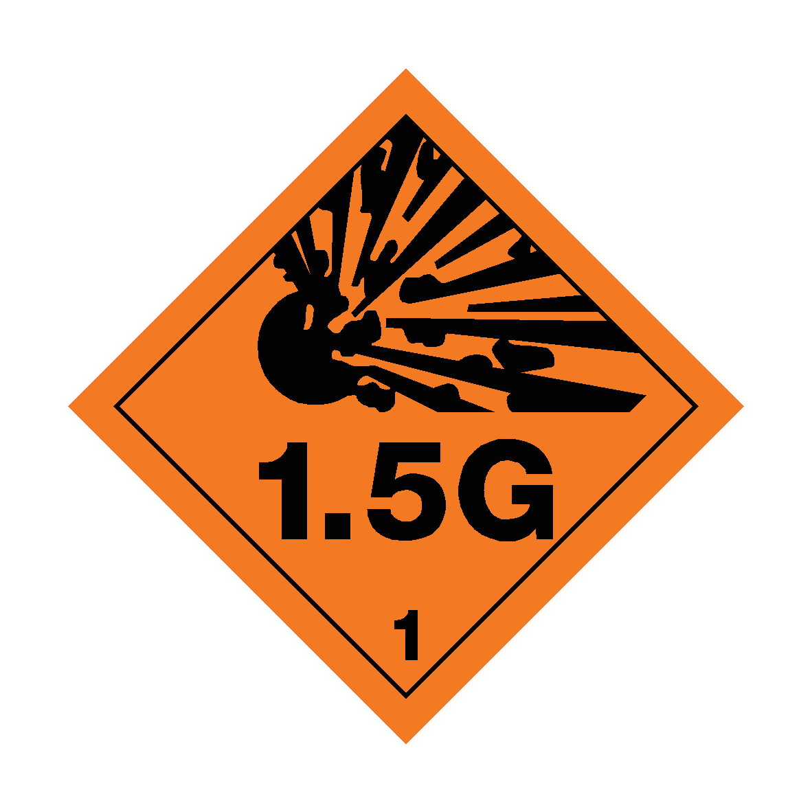 Class 1.5G Explosive Sticker