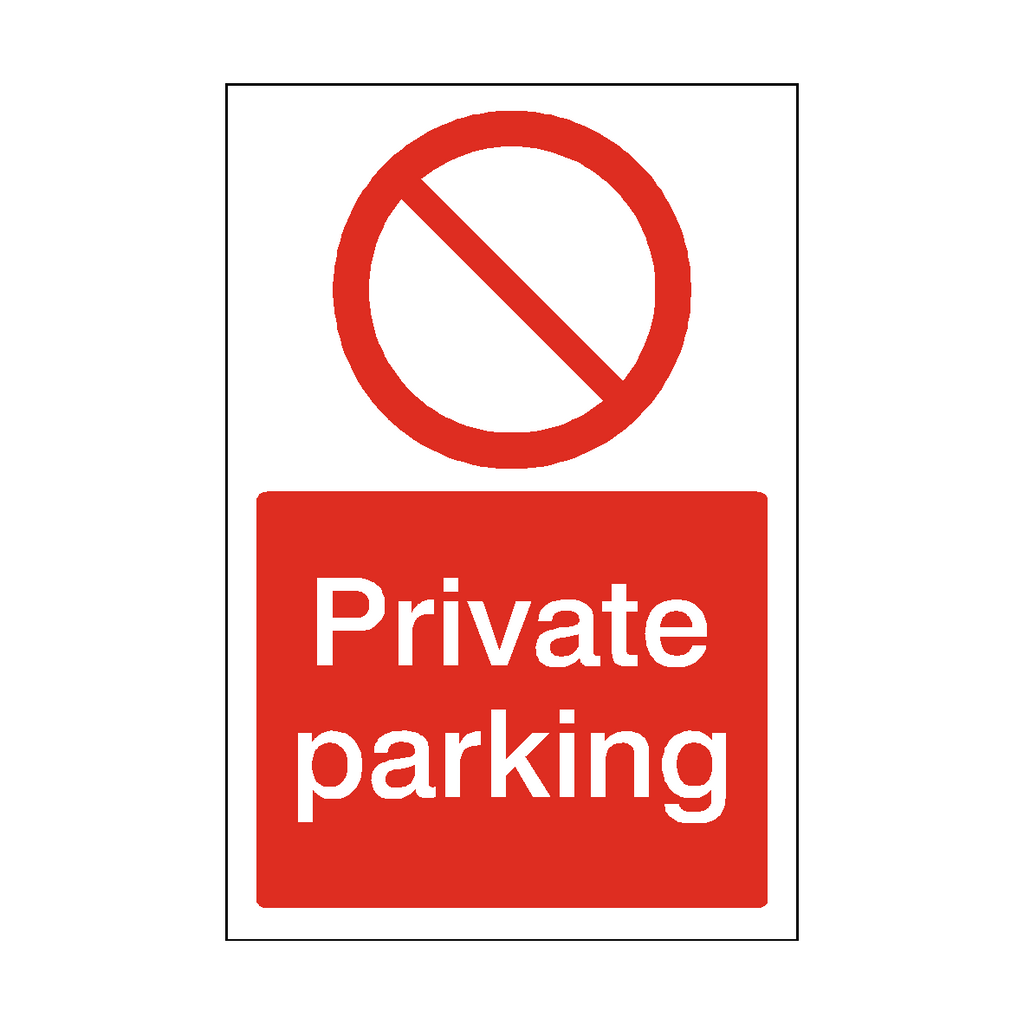 Private Parking Sticker