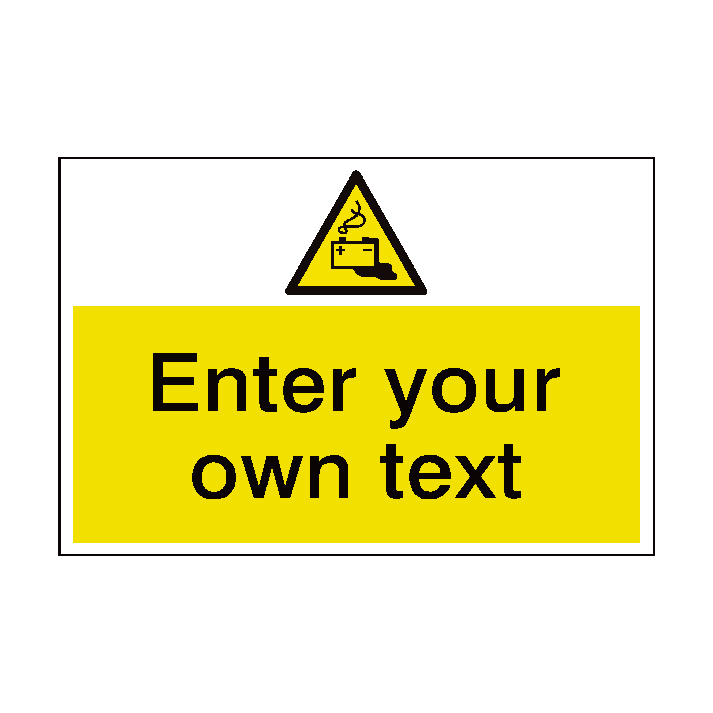 Battery Charging Custom Safety Sign SafetyLabel.co.uk