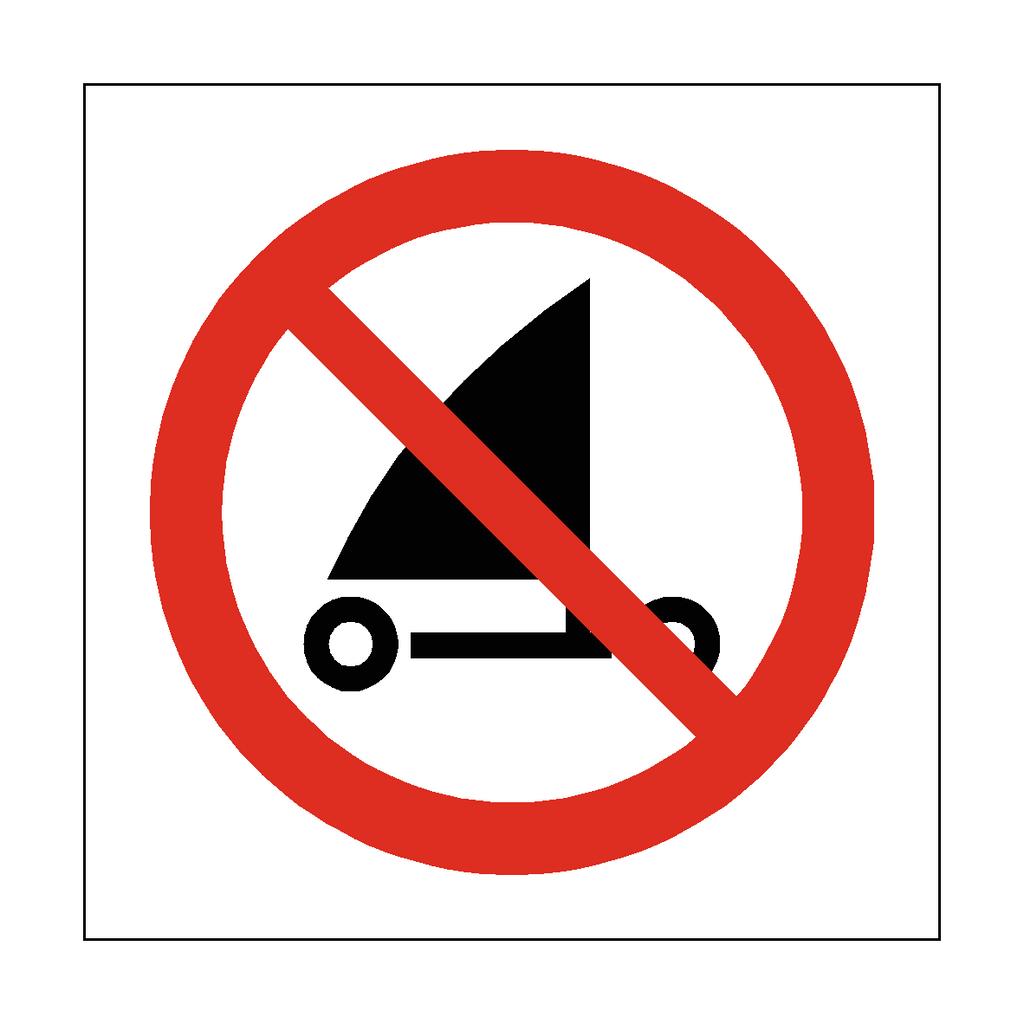 No Sand Yachting Symbol Sign | Safety-Label.co.uk