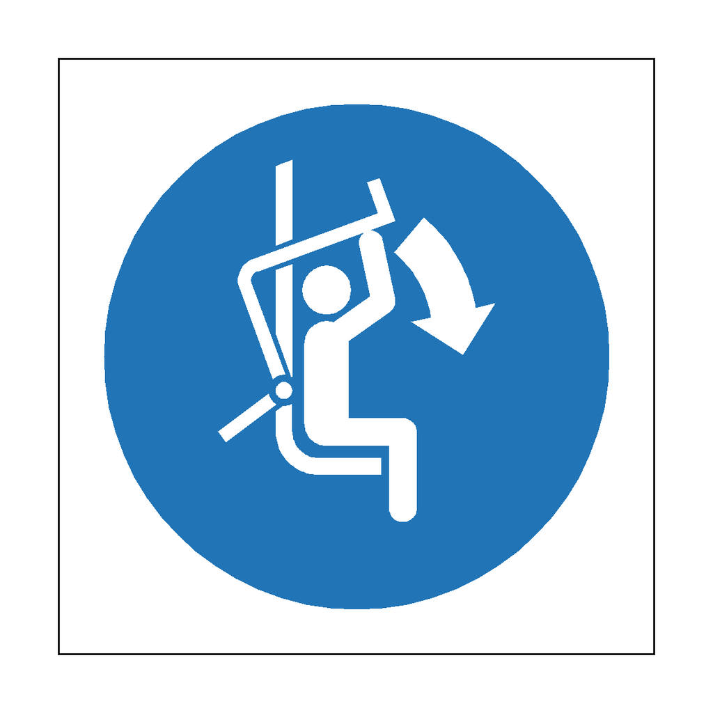 Lower Restraining Bar Symbol Sign | Safety-Label.co.uk