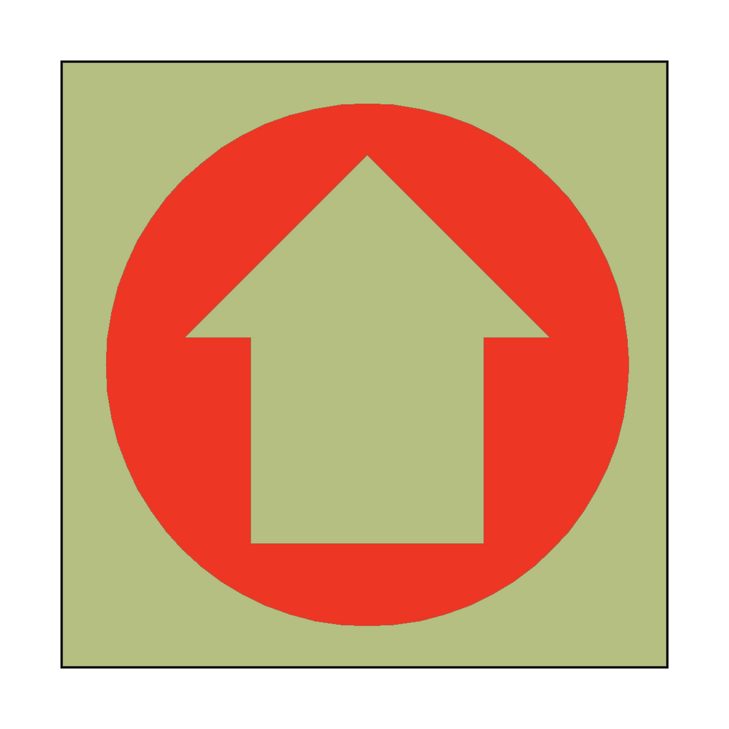 Photoluminescent Arrow Sticker Up | Safety-Label.co.uk