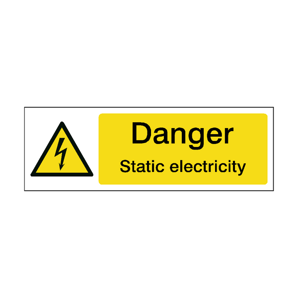 Danger Static Electricity Safety Sign | Safety-Label.co.uk