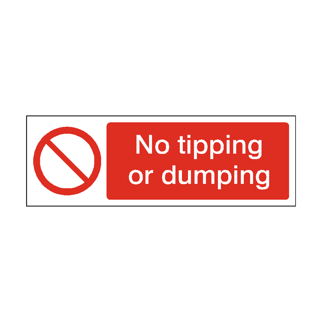 No Tipping Or Dumping Label