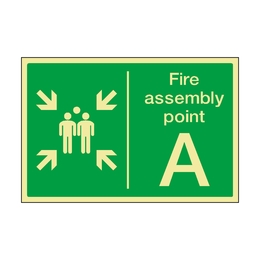 Fire Assembly Point Landscape A Photoluminescent Sign