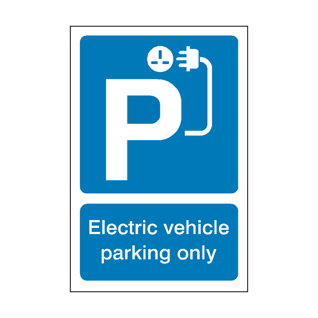 Electric Vehicle Parking Only Sticker | Safety-Label.co.uk