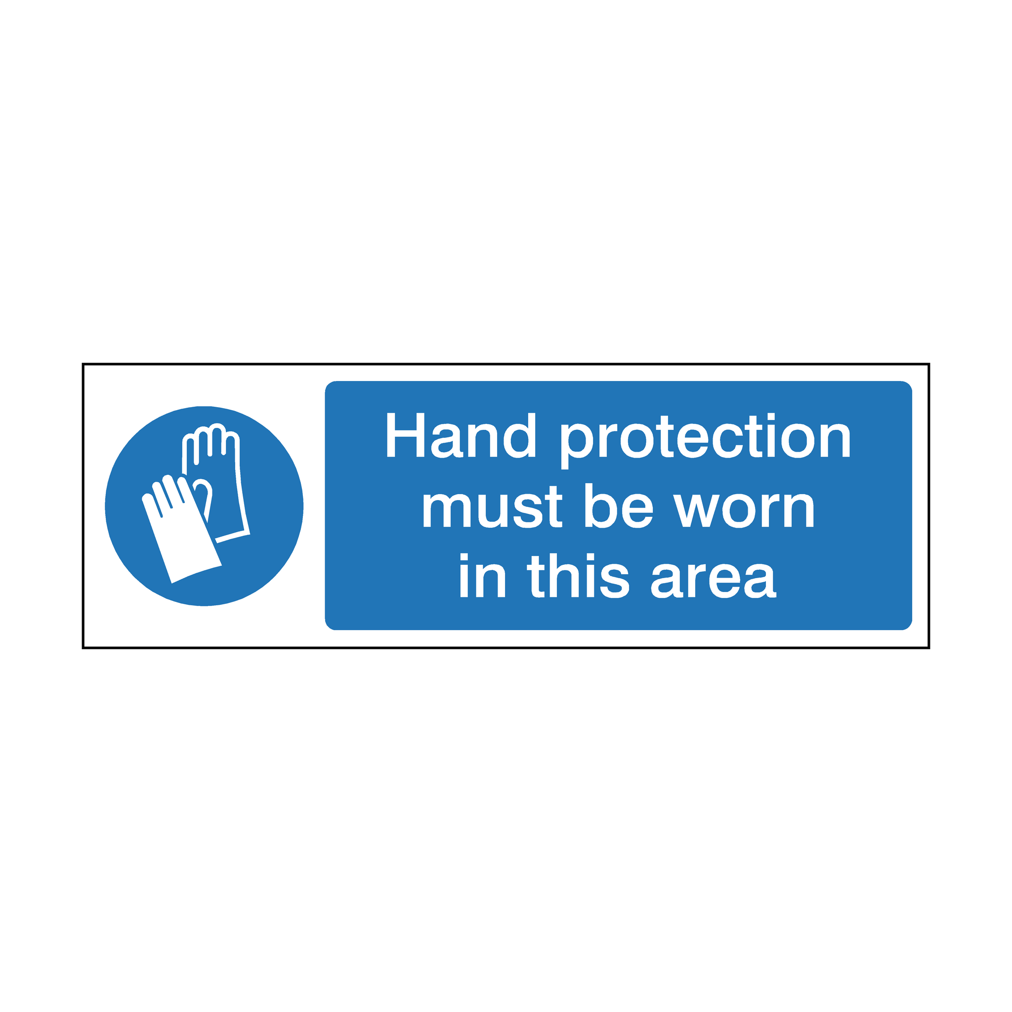 Hand Protection Must Be Worn In This Area Sticker | Safety-Label.co.uk