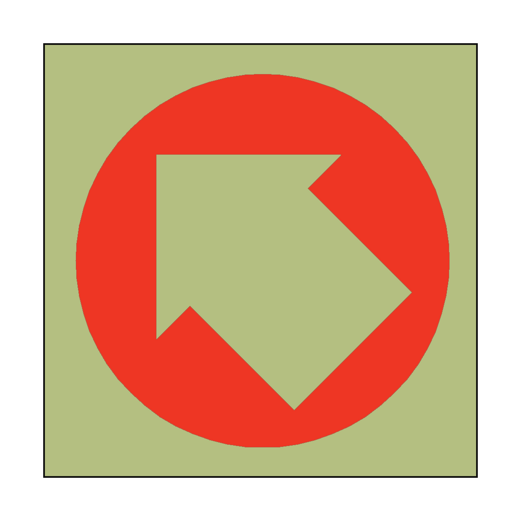 Photoluminescent Arrow Sticker Up Left | Safety-Label.co.uk