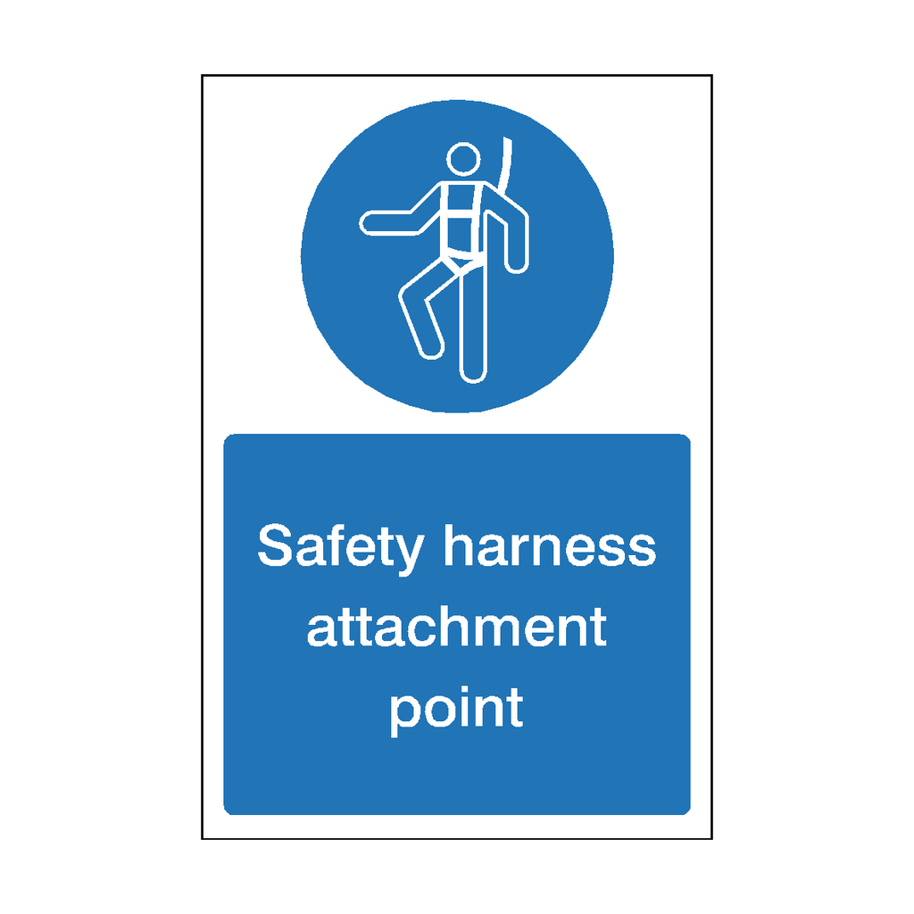 Service Atachment Point Safety Harness Attachment Point Mandatory Sign