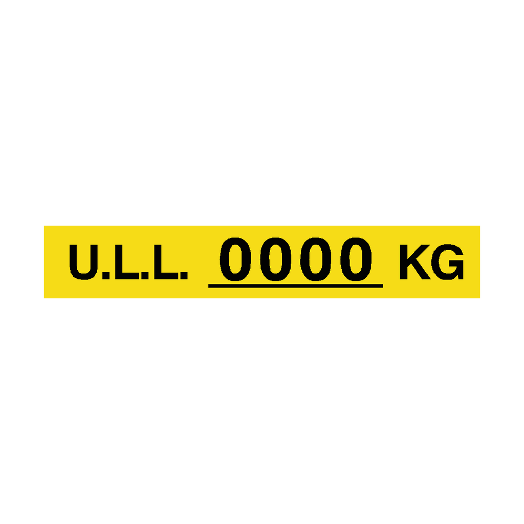 U.L.L Label Kg Yellow Custom Weight