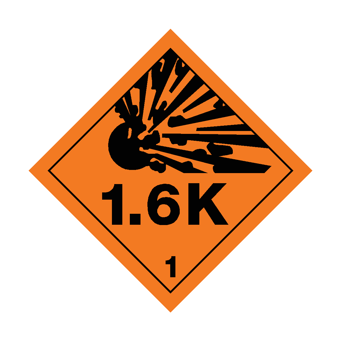 Class 1.6K Explosive Sticker
