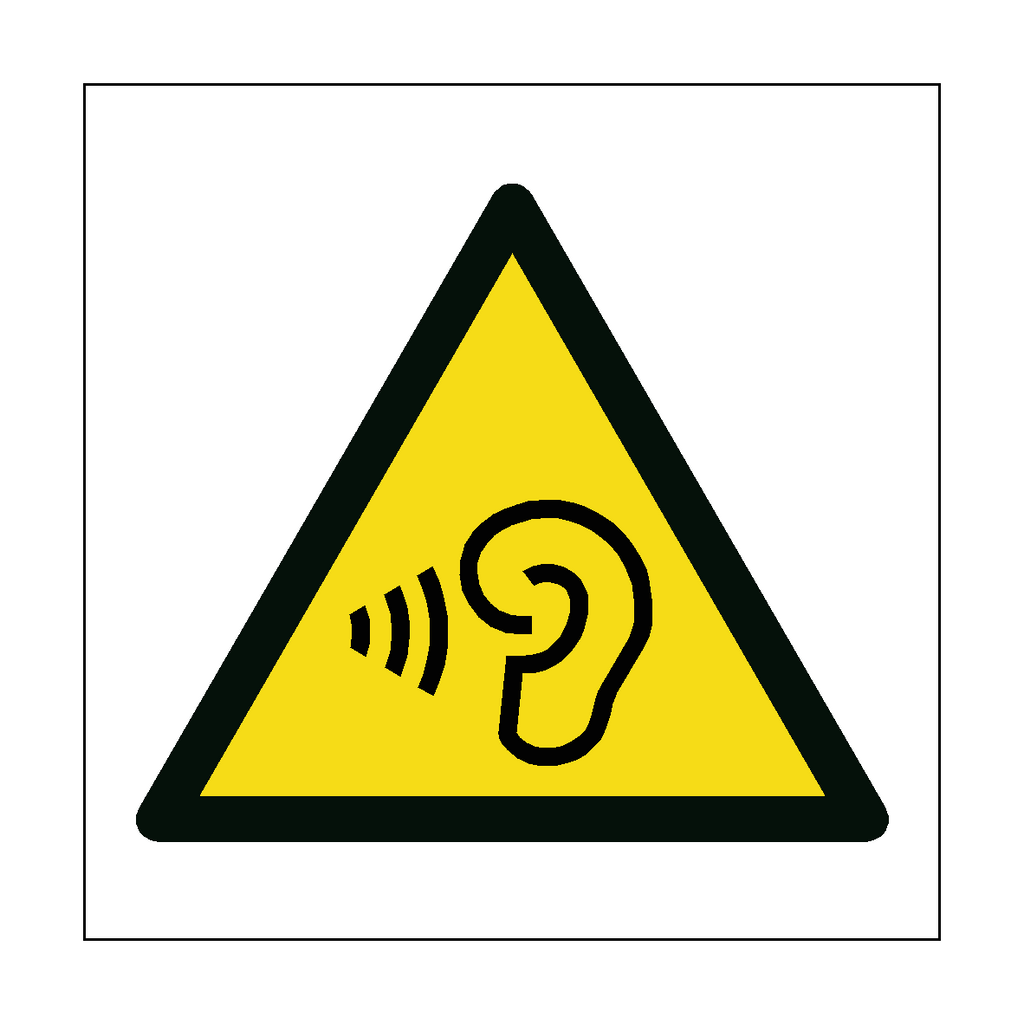 High Sound Level Hazard Symbol Sign | Safety-Label.co.uk