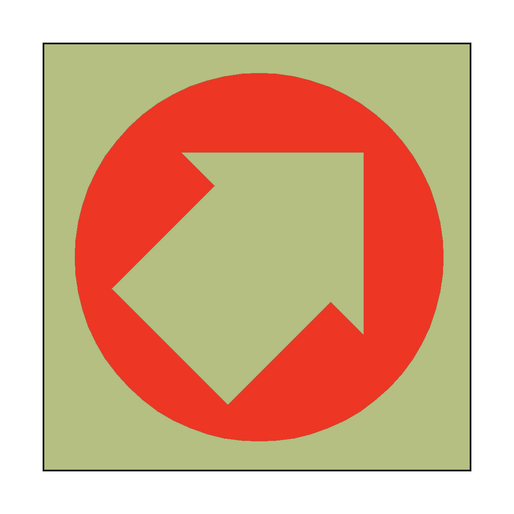 Photoluminescent Arrow Sticker Up Right | Safety-Label.co.uk